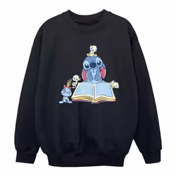 Disney - Sweat READING READING A BOOK - Fille (Noir)