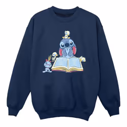 Disney - Sweat READING READING A BOOK - Fille (Bleu marine)