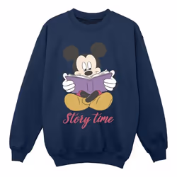 Disney - Sweat STORY TIME - Fille (Bleu marine)