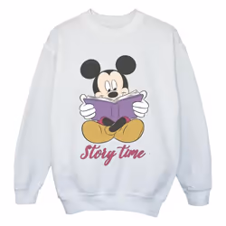 Disney - Sweat STORY TIME - Fille (Blanc)