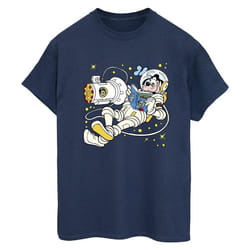 Disney - T-shirt READING IN SPACE - Femme (Bleu marine)