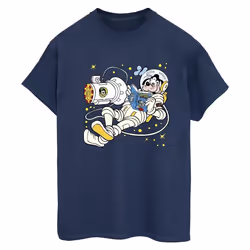 Disney - T-shirt READING IN SPACE - Femme (Bleu marine)