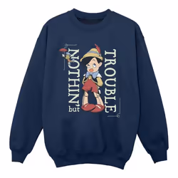 Disney - Sweat NOTHING BUT TROUBLE - Fille (Bleu marine)
