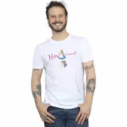 Disney - T-shirt ALICE IN WONDERLAND HOW CURIOUS - Homme (Blanc)
