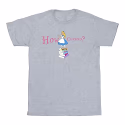 Disney - T-shirt ALICE IN WONDERLAND HOW CURIOUS - Homme (Gris chiné)