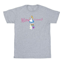Disney - T-shirt ALICE IN WONDERLAND HOW CURIOUS - Homme (Gris chiné)