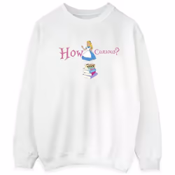 Disney - Sweat ALICE IN WONDERLAND HOW CURIOUS - Homme (Blanc)