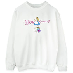 Disney - Sweat ALICE IN WONDERLAND HOW CURIOUS - Homme (Blanc)