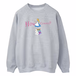 Disney - Sweat ALICE IN WONDERLAND HOW CURIOUS - Homme (Gris chiné)