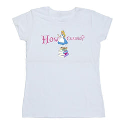 Disney - T-shirt ALICE IN WONDERLAND HOW CURIOUS - Femme (Blanc)