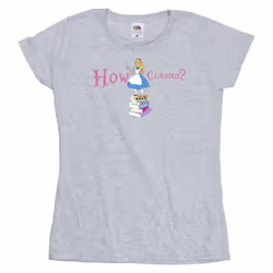 Disney - T-shirt ALICE IN WONDERLAND HOW CURIOUS - Femme (Gris chiné)