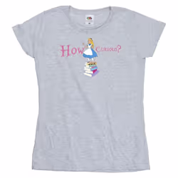 Disney - T-shirt ALICE IN WONDERLAND HOW CURIOUS - Femme (Gris chiné)