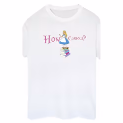 Disney - T-shirt ALICE IN WONDERLAND HOW CURIOUS - Femme (Blanc)
