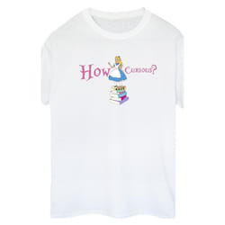 Disney - T-shirt ALICE IN WONDERLAND HOW CURIOUS - Femme (Blanc)