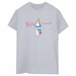 Disney - T-shirt ALICE IN WONDERLAND HOW CURIOUS - Femme (Gris chiné)