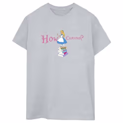 Disney - T-shirt ALICE IN WONDERLAND HOW CURIOUS - Femme (Gris chiné)