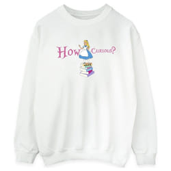 Disney - Sweat ALICE IN WONDERLAND HOW CURIOUS - Femme (Blanc)