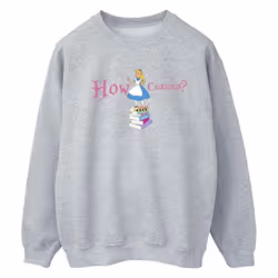 Disney - Sweat ALICE IN WONDERLAND HOW CURIOUS - Femme (Gris chiné)