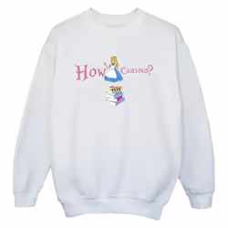 Disney - Sweat ALICE IN WONDERLAND HOW CURIOUS - Garçon (Blanc)