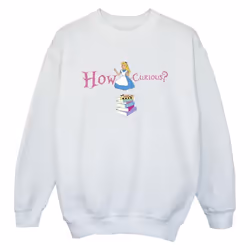 Disney - Sweat ALICE IN WONDERLAND HOW CURIOUS - Garçon (Blanc)