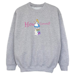 Disney - Sweat ALICE IN WONDERLAND HOW CURIOUS - Garçon (Gris chiné)