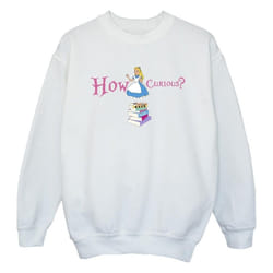 Disney - Sweat ALICE IN WONDERLAND HOW CURIOUS - Fille (Blanc)