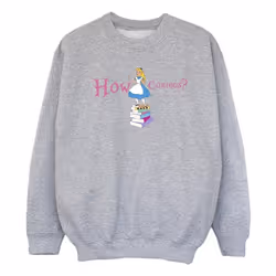 Disney - Sweat ALICE IN WONDERLAND HOW CURIOUS - Fille (Gris chiné)