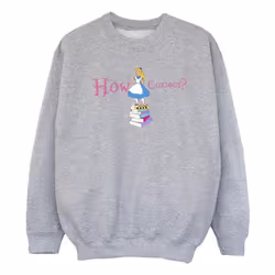 Disney - Sweat ALICE IN WONDERLAND HOW CURIOUS - Fille (Gris chiné)