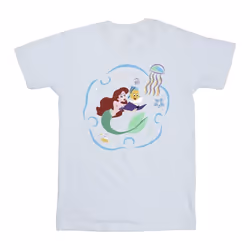 Disney - T-shirt THE LITTLE MERMAID READING A BOOK - Homme (Blanc)