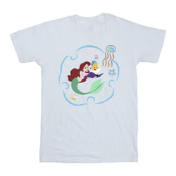 Disney - T-shirt THE LITTLE MERMAID READING A BOOK - Homme (Blanc)