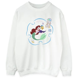 Disney - Sweat THE LITTLE MERMAID READING A BOOK - Homme (Blanc)