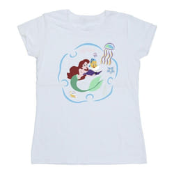 Disney - T-shirt THE LITTLE MERMAID READING A BOOK - Femme (Blanc)