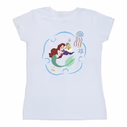 Disney - T-shirt THE LITTLE MERMAID READING A BOOK - Femme (Blanc)