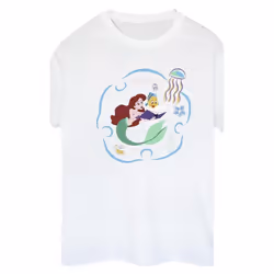 Disney - T-shirt THE LITTLE MERMAID READING A BOOK - Femme (Blanc)