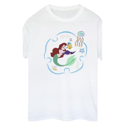 Disney - T-shirt THE LITTLE MERMAID READING A BOOK - Femme (Blanc)