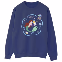 Disney - Sweat THE LITTLE MERMAID READING A BOOK - Femme (Bleu marine)