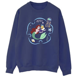 Disney - Sweat THE LITTLE MERMAID READING A BOOK - Femme (Bleu marine)