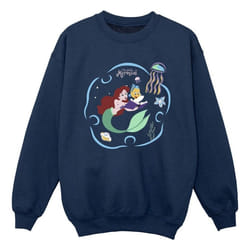 Disney - Sweat THE LITTLE MERMAID READING A BOOK - Garçon (Bleu marine)