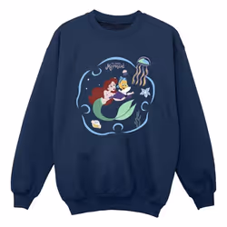 Disney - Sweat THE LITTLE MERMAID READING A BOOK - Garçon (Bleu marine)