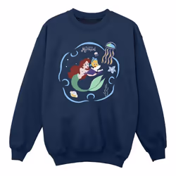 Disney - Sweat THE LITTLE MERMAID READING A BOOK - Fille (Bleu marine)