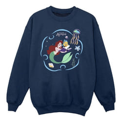 Disney - Sweat THE LITTLE MERMAID READING A BOOK - Fille (Bleu marine)