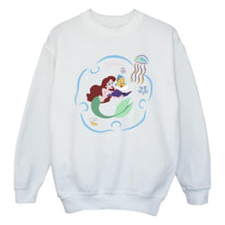 Disney - Sweat THE LITTLE MERMAID READING A BOOK - Fille (Blanc)