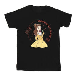 Disney - T-shirt BEAUTY AND THE BEAST I'D RATHER BE READING - Homme (Noir)