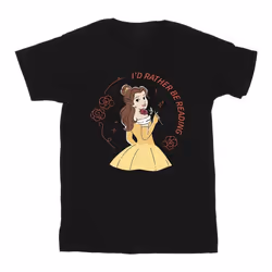 Disney - T-shirt BEAUTY AND THE BEAST I'D RATHER BE READING - Homme (Noir)