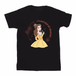 Disney - T-shirt BEAUTY AND THE BEAST I'D RATHER BE READING - Homme (Noir)