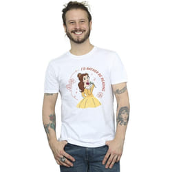 Disney - T-shirt BEAUTY AND THE BEAST I'D RATHER BE READING - Homme (Blanc)
