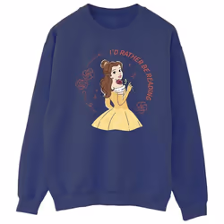 Disney - Sweat BEAUTY AND THE BEAST I'D RATHER BE READING - Homme (Bleu marine)