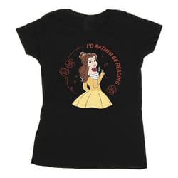 Disney - T-shirt BEAUTY AND THE BEAST I'D RATHER BE READING - Femme (Noir)