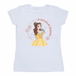 Disney - T-shirt BEAUTY AND THE BEAST I'D RATHER BE READING - Femme (Blanc)