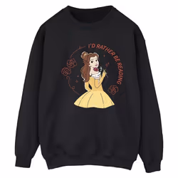 Disney - Sweat BEAUTY AND THE BEAST I'D RATHER BE READING - Femme (Noir)